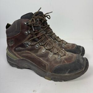 Clarks Brown Leather Lace up Work Boots